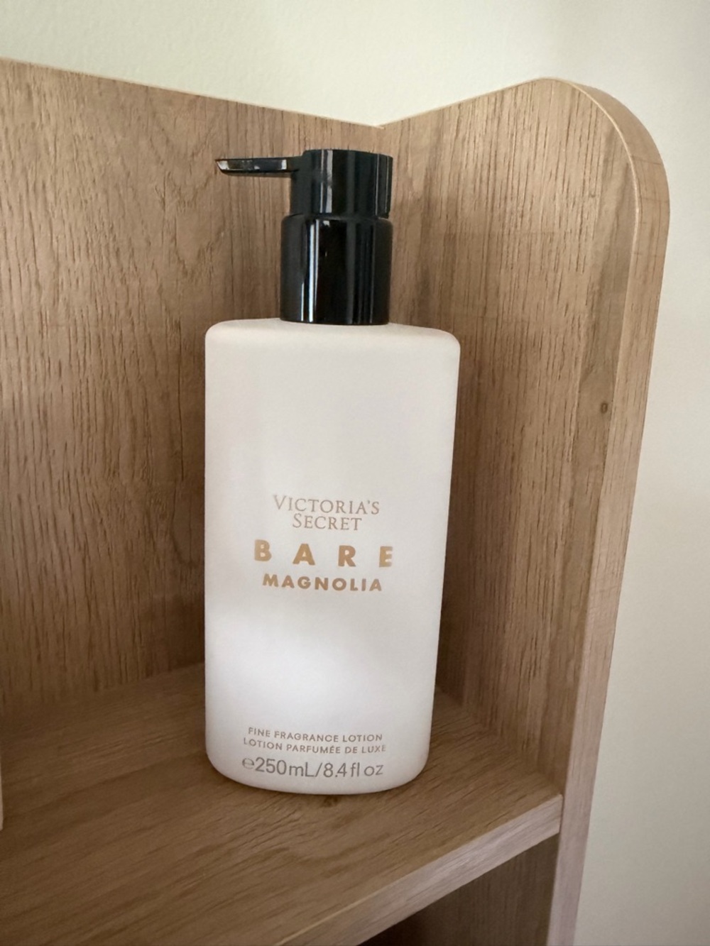 Victoria's Secret Bare Magnolia Lotion - White Bottle with Black Pump